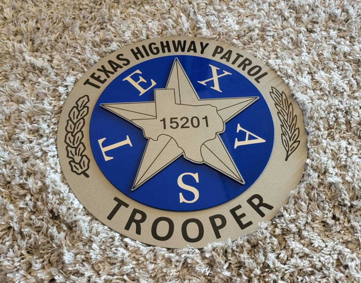 Texas Dps Trooper Badge Kluge Kustom Designs